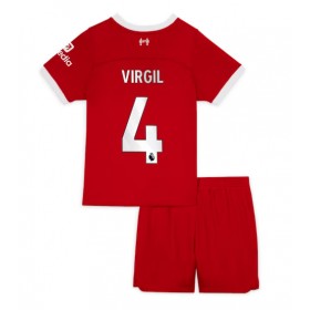 Liverpool Virgil van Dijk #4 Replica Home Minikit 2023-24 Short Sleeve (+ pants)
